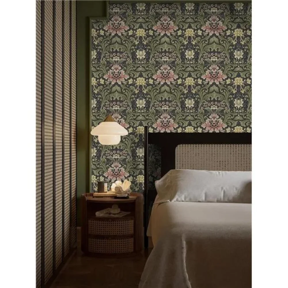 Abyssaly Vintage Floral Wallpaper Peel and Stick Boho, William Morris Flower